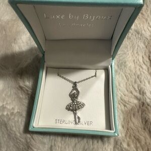 Luxe by Bijoux Sterling Silver Ballerina Pendant Necklace
